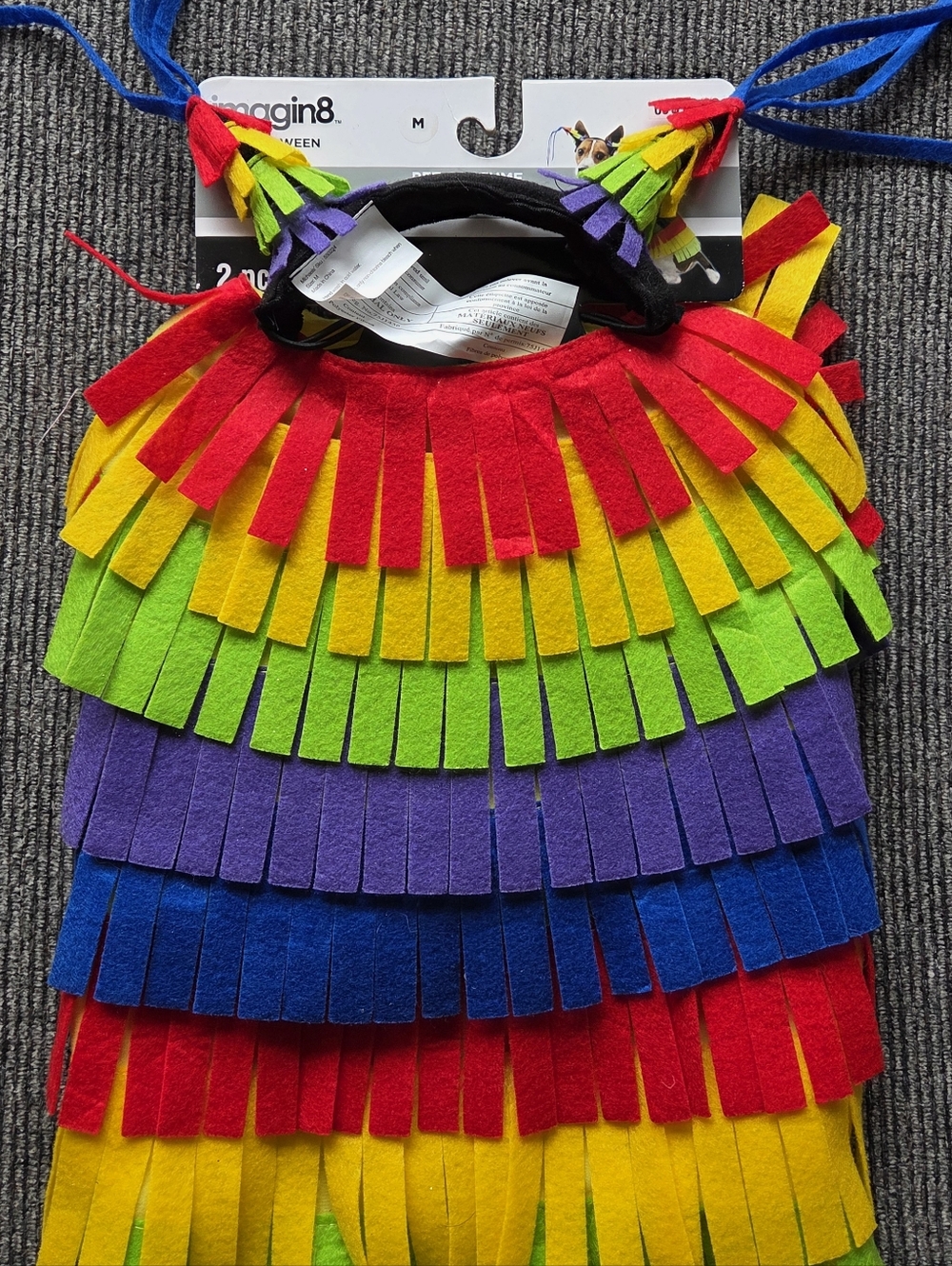 Rainbow Pinata Dog Costume